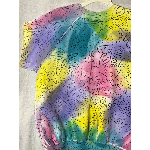VNT Beverly Hills Boulevard Tie-Dye Sweatshirt Large Multicolor Boho Comfortable - Picture 9 of 11